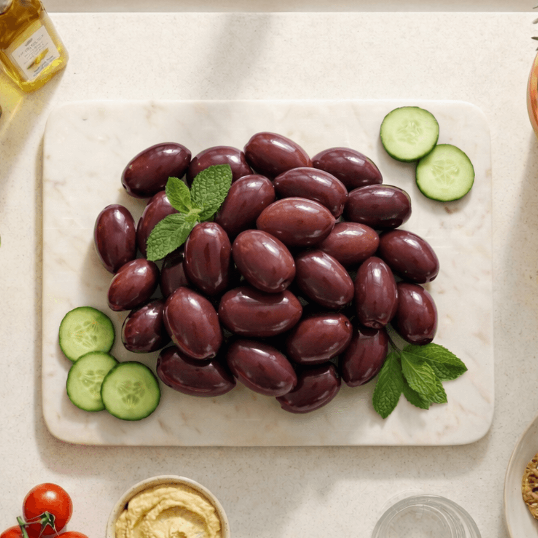 Amfissa Black Olives – hand - picked | Perfect for salads, mezze & Greek dishes (3x250g) - Greek Flavours