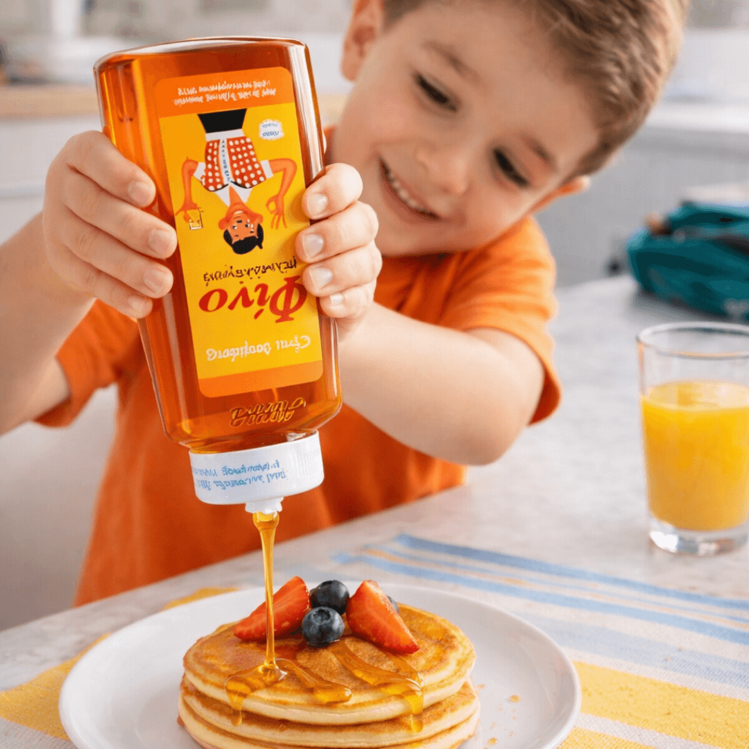 Attiki Fino Greek Forest Honey – smooth everyday honey in squeeze tubes | 4×470g - Greek Flavours