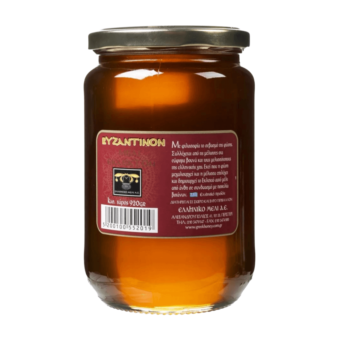 Byzantine Wildflower Honey – Premium Greek Mountain Selection (920g) - Greek Flavours