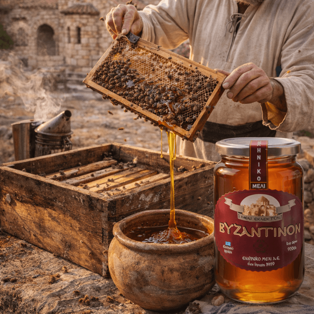 Byzantine Wildflower Honey – Premium Greek Mountain Selection (920g) - Greek Flavours