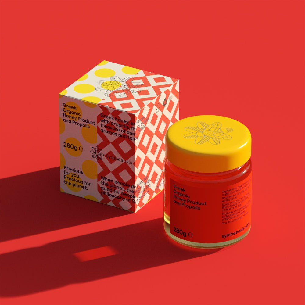 Greek Organic Honey and Propolis - 280g - Symbeeosis - Greek Flavours