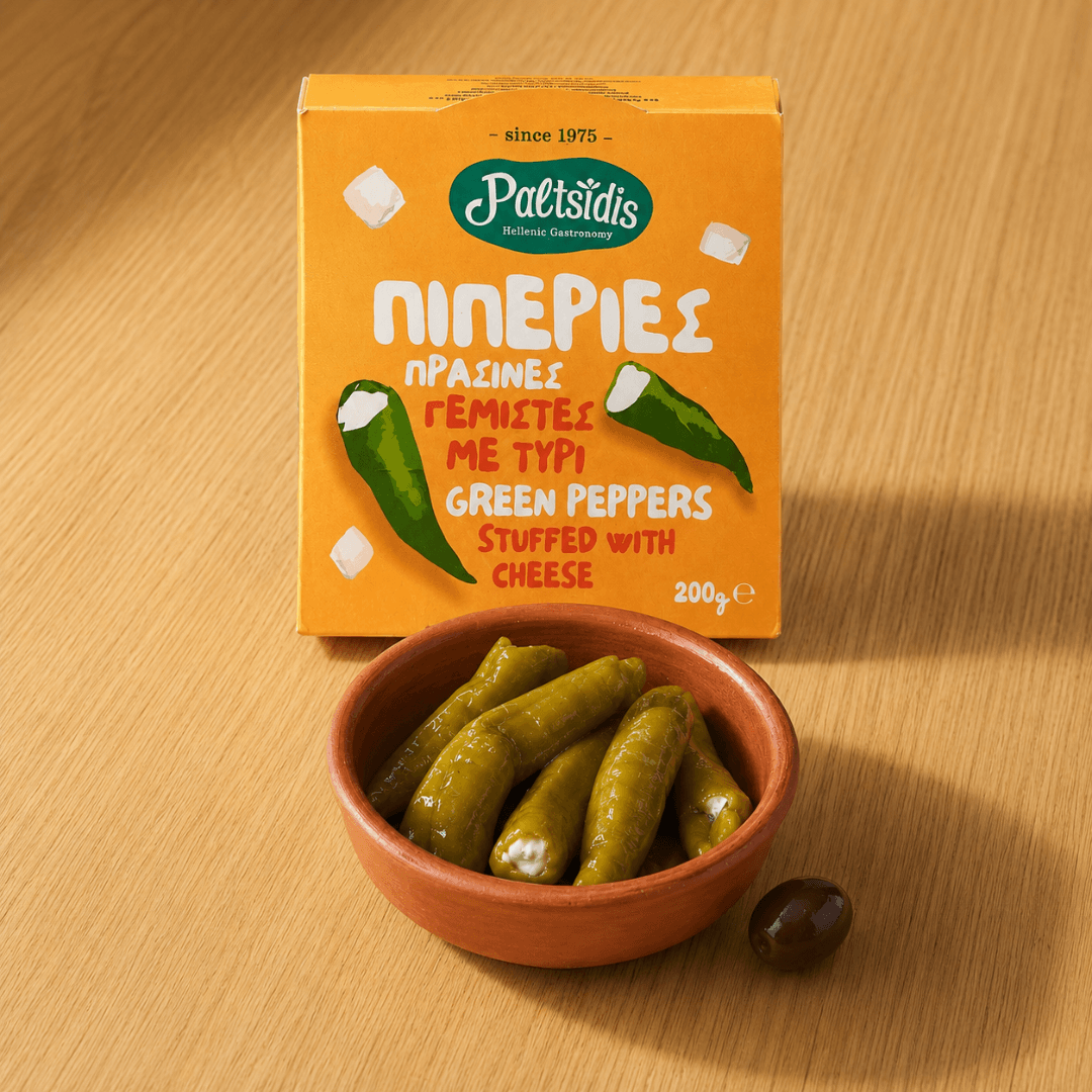 Green Peppers with Cheese by Paltsidis — The Sharper Side of the Meze Board (200g) - Greek Flavours