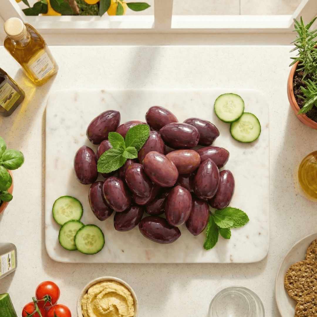 Hand - Picked Kalamata Olives – Authentic Greek Variety (3×250g) - Greek Flavours