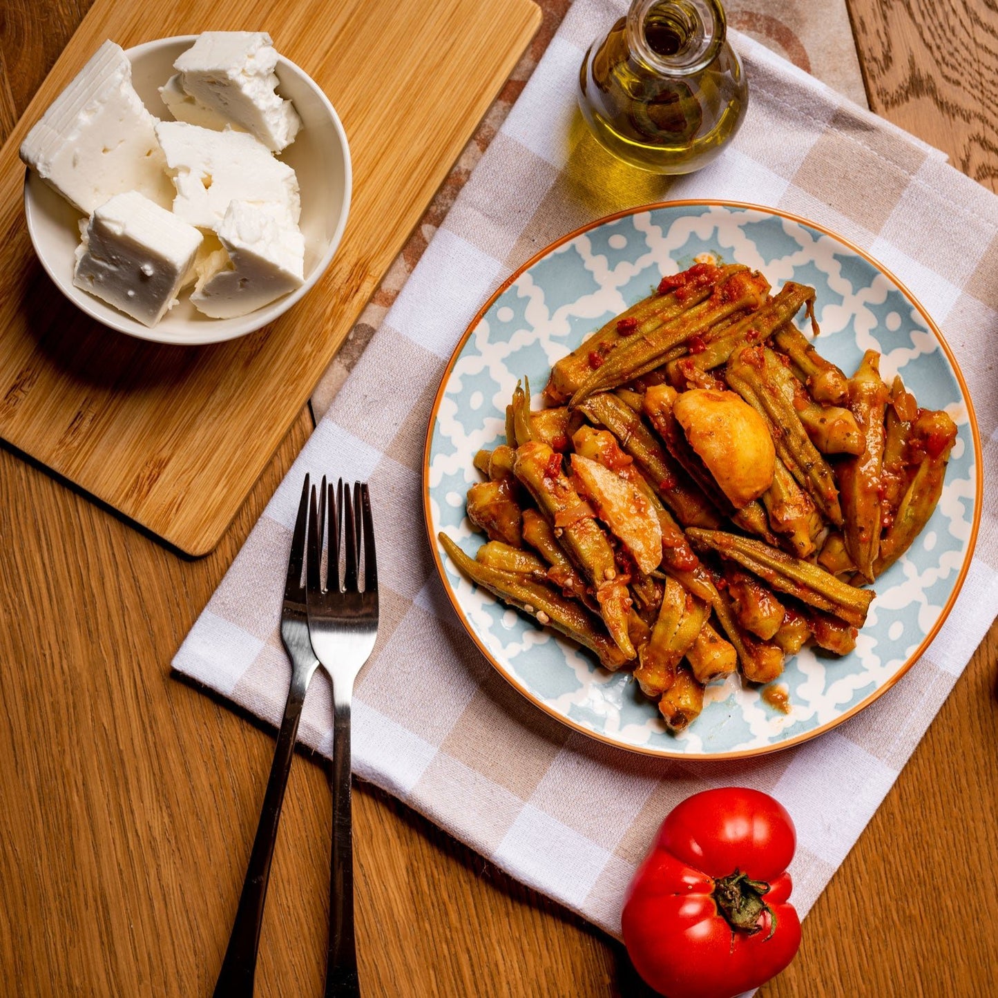 Okra in Tomato Sauce (Bamies) - 280g - Greek Flavours