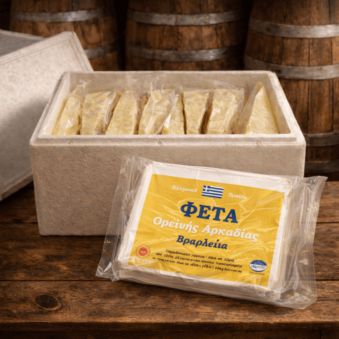 Premium Barrel Feta Arcadia PDO - 370g - Greek Flavours