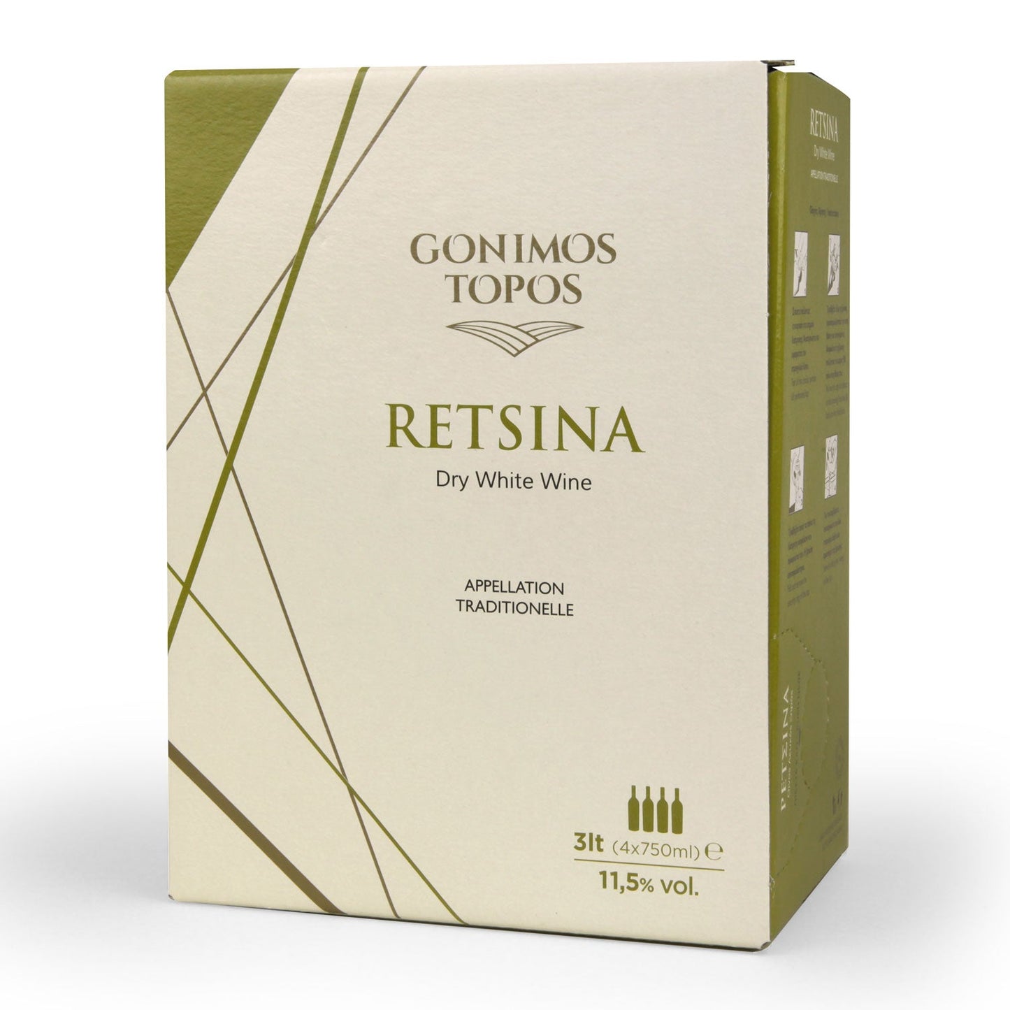 Premium white Retsina Gonimos Topos - 3L - Greek Flavours