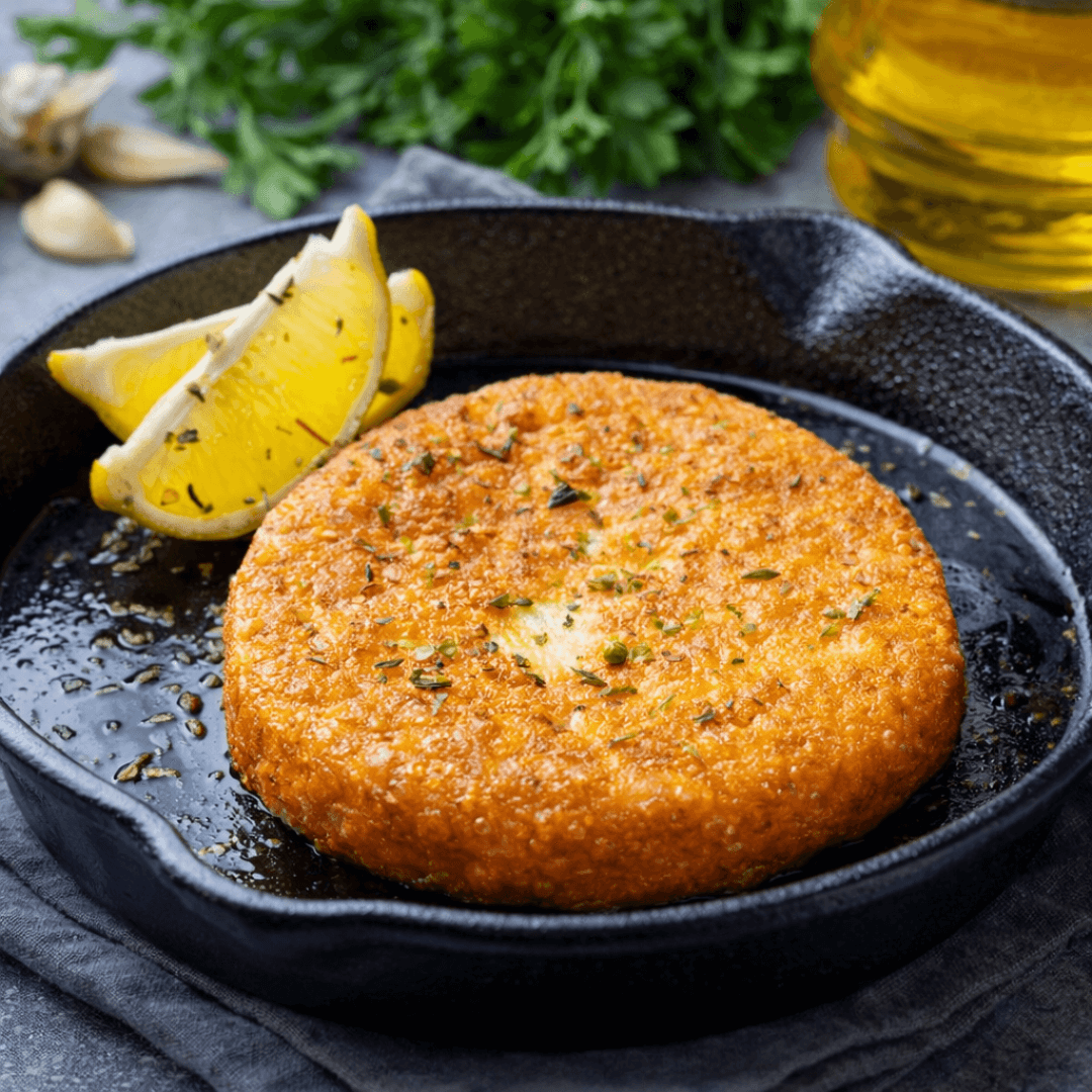 Saganaki with Thyme – semi - hard cheese for grill & pan | Whole cylinder ~850g - Greek Flavours