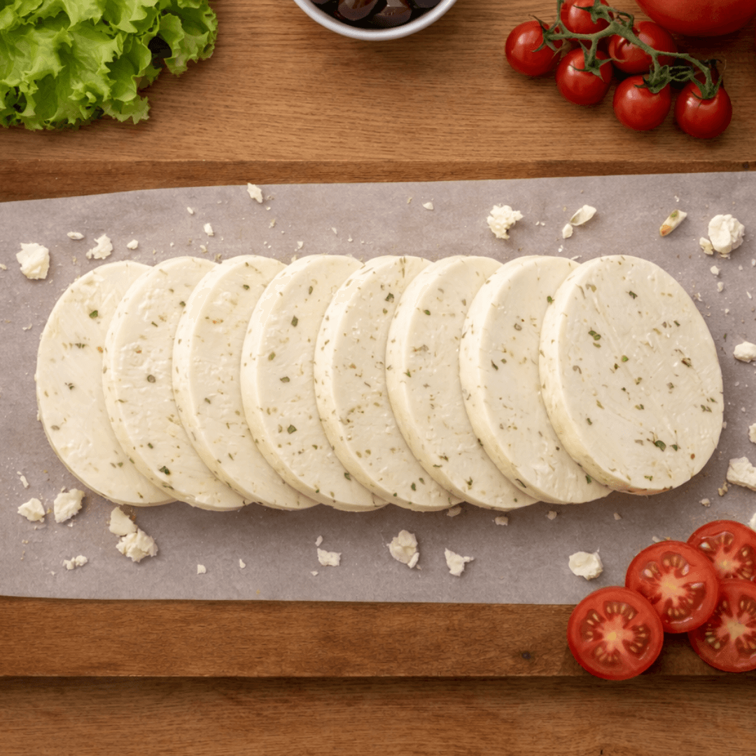 Talagani Cheese Slices – Ideal for Grilling & Gourmet Sandwiches (8x90g, 720g) - Greek Flavours