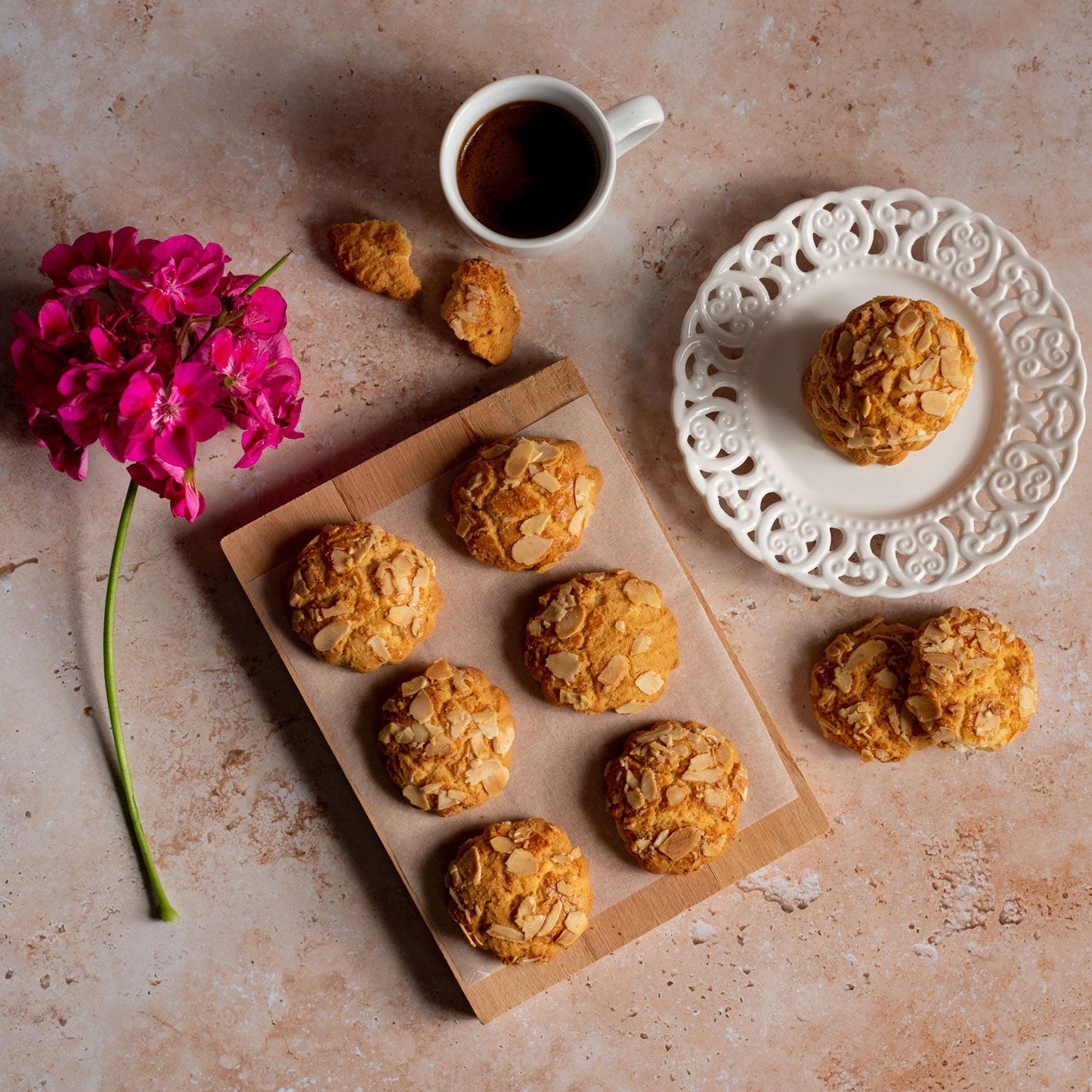 Pasta Flora cookies with Almonds - 500g - Greek Flavours