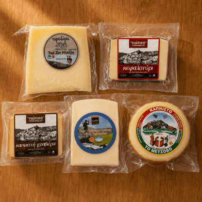Griechische Käseplatte – Fünf gereifte Käse aus ganz Griechenland (ca. 1,1 kg)