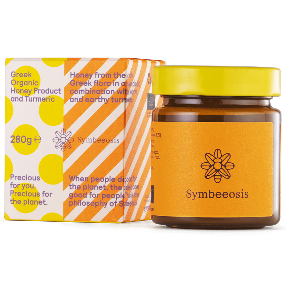 Greek Organic Honey and Turmeric - 280g - Symbeeosis