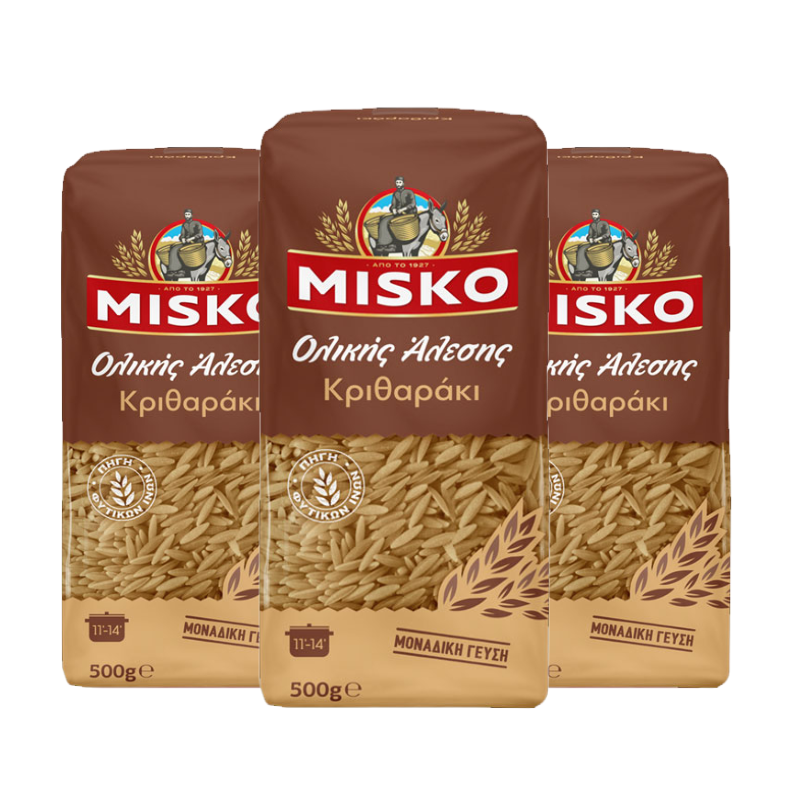 Kritharaki grains entiers Misko - 3x500g
