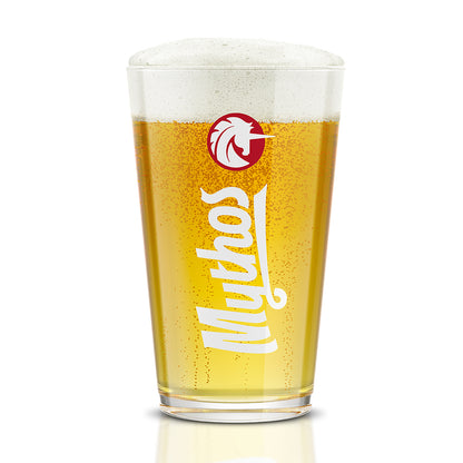 EDITION LIMITEE - Canette de bière Mythos 12x330ml + 2 verres