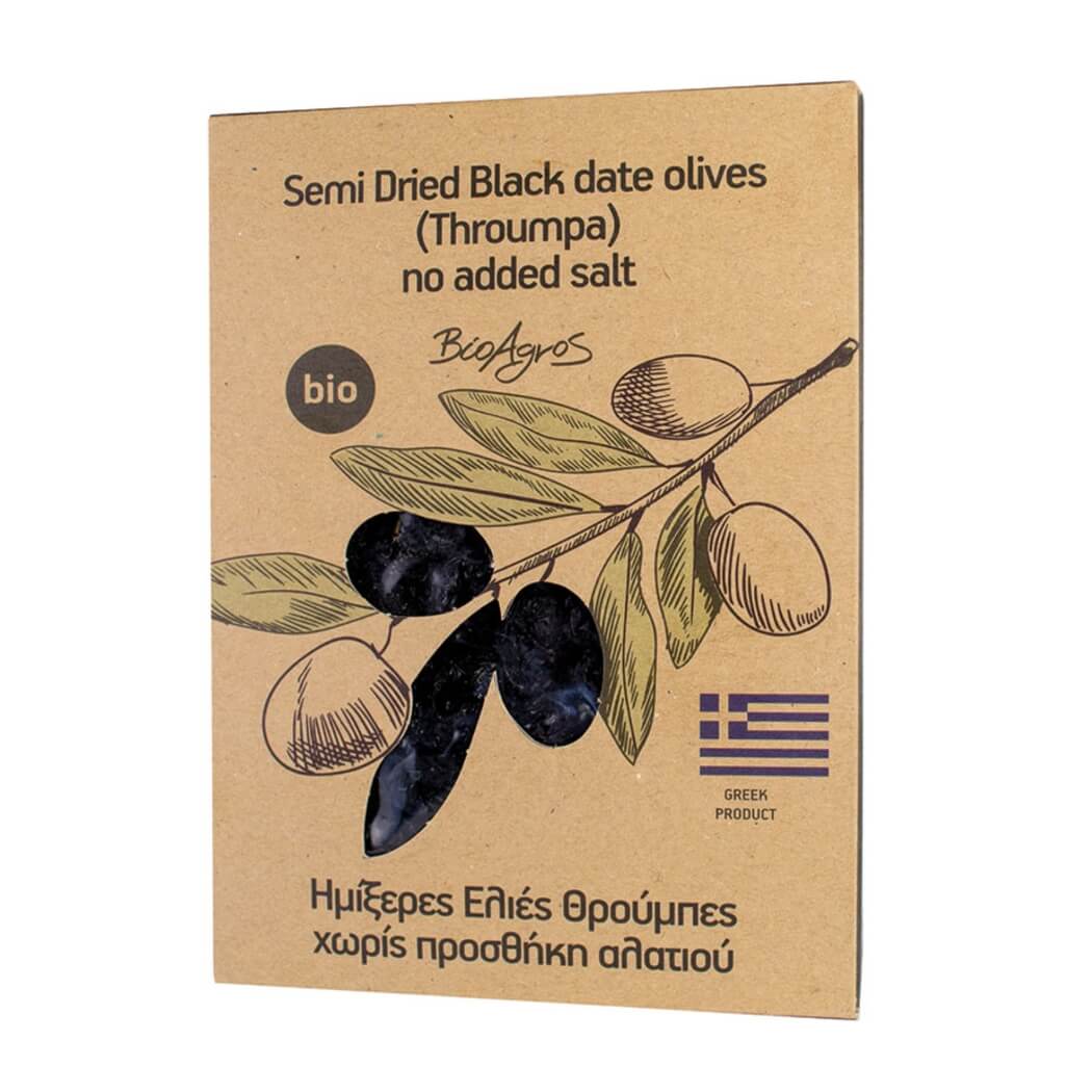 Bio-Throuba-Oliven ohne Salzzusatz - 150g