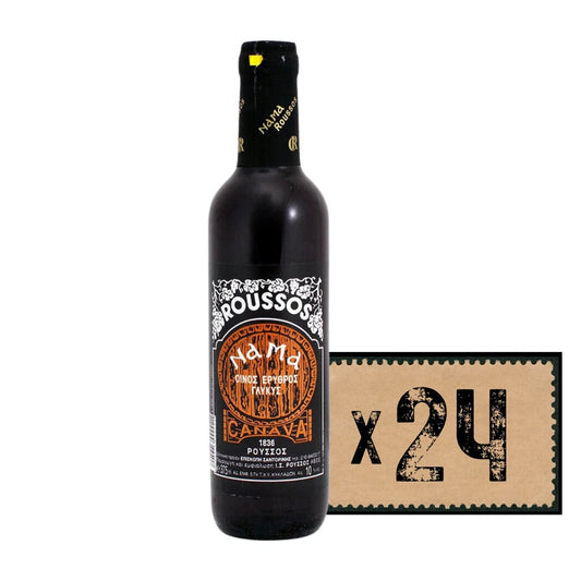 épicerie-grecque-produits-grecs-vin-rouge-doux-nama-roussos-24-bouteilles-375ml