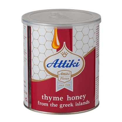 Attiki Greek Thyme Honey – bold island aroma for yogurt, tea & baking | 1kg Tin - Greek Flavours