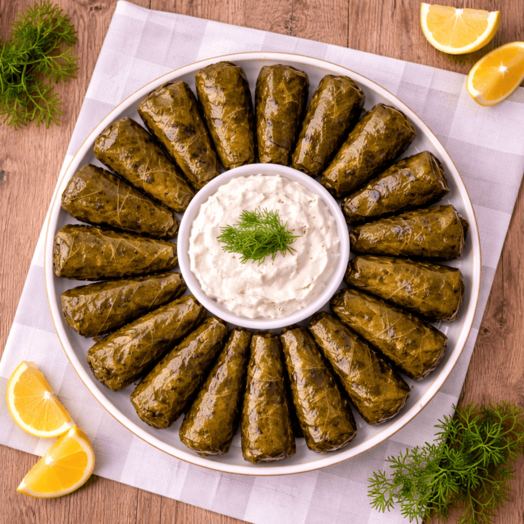 Authentic Greek Dolmadakia: Hand - Rolled Vine Leaves Stuffed with Herbed Rice (Maxi Pack, 2.1kg) - Greek Flavours