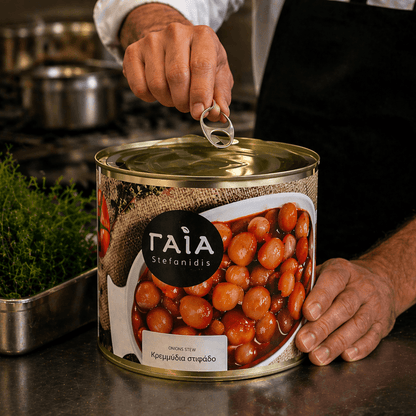 Authentic Greek Stifado Onion Base – Traditional Tomato & Herb Sauce (2kg Professional Tin) - Greek Flavours
