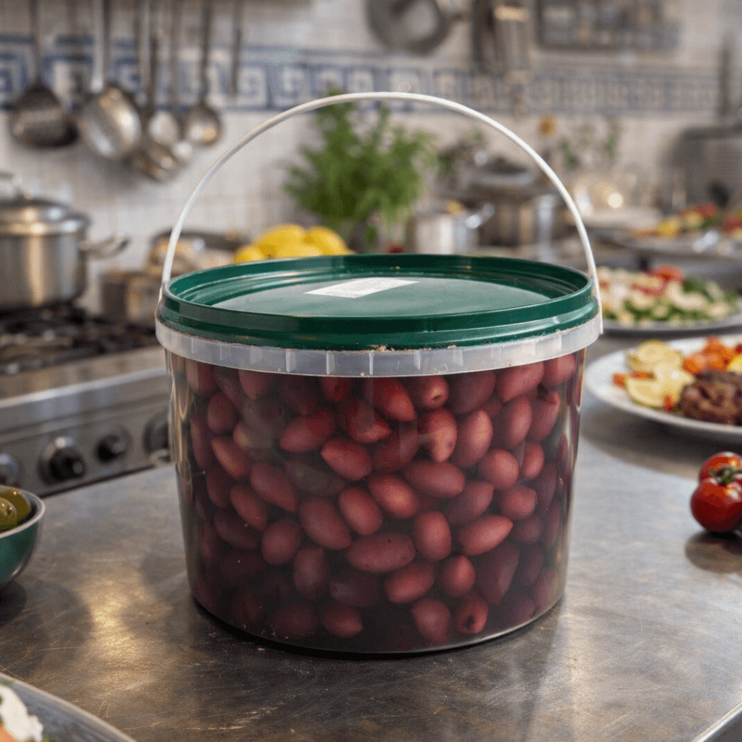 Authentic Kalamata Olives in Brine - Horeca Format 3kg (Calibre 181 - 200) - Greek Flavours