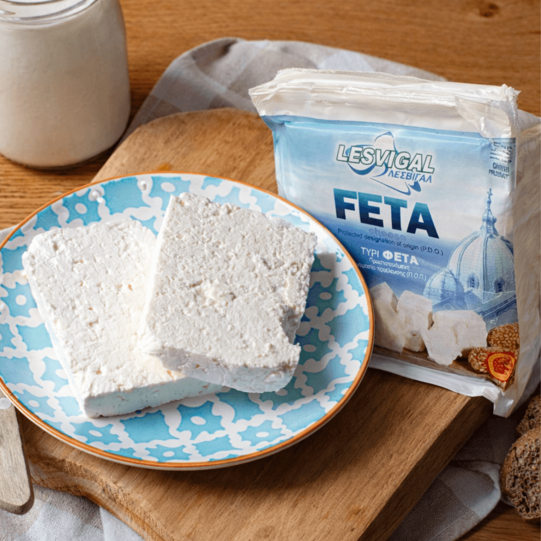 Authentic PDO Feta Cheese from Lesvos – Traditional Greek Sheep & Goat Milk (1kg Vacuum) - Greek Flavours