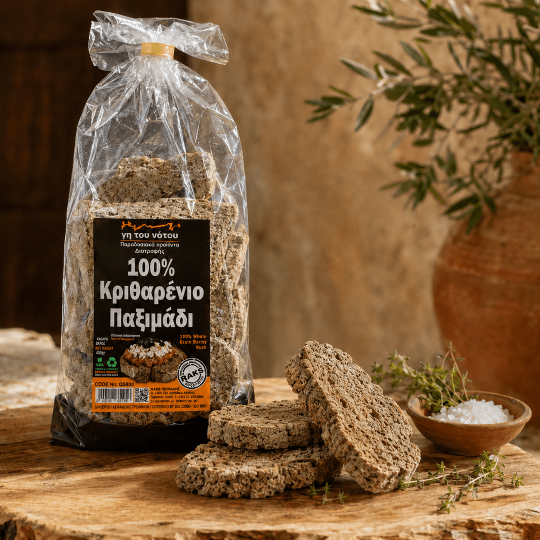 Cretan Barley Dakos Paximadi — The Everyday Bread of the Cretan Diet (400g) - Greek Flavours