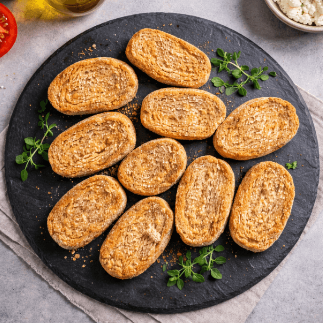 Cretan Dakos Rusks – Traditional Wholegrain Barley Rusks from Crete (600g) - Greek Flavours