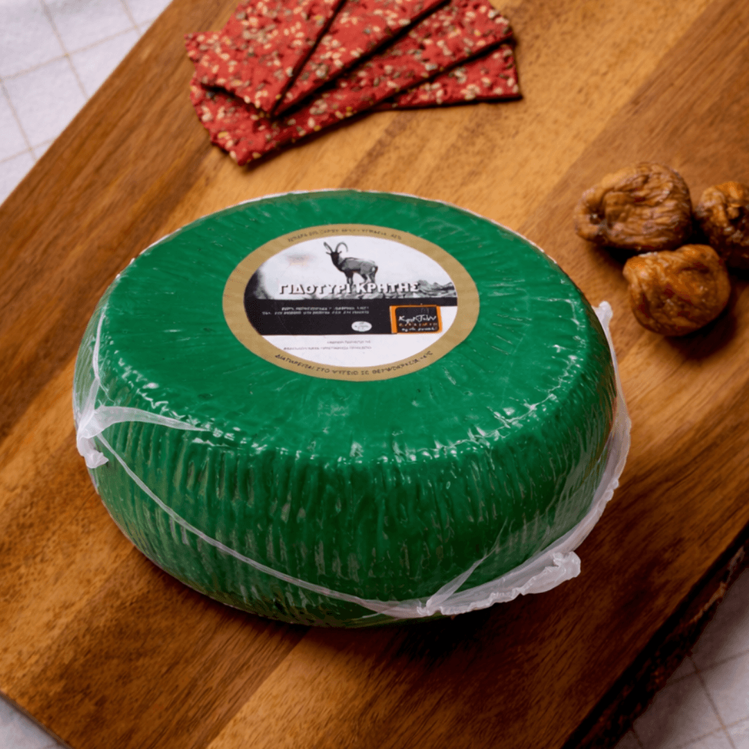 Cretan Gidotiri: Authentic Greek Goat Cheese (Whole Wheel - 3.5 kg) - Greek Flavours