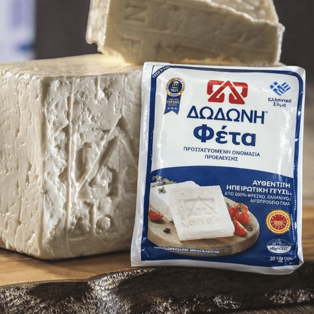 Dodoni Feta PDO from Epirus – Authentic Greek Sheep & Goat Milk Feta (200g) - Greek Flavours