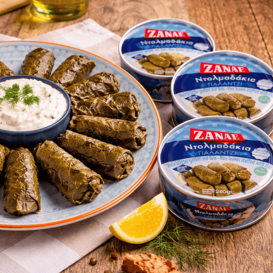 Dolmadakia Gialantzi: Handmade Vine Leaves Stuffed with Rice & Herbs – Multipack 3x280g - Greek Flavours