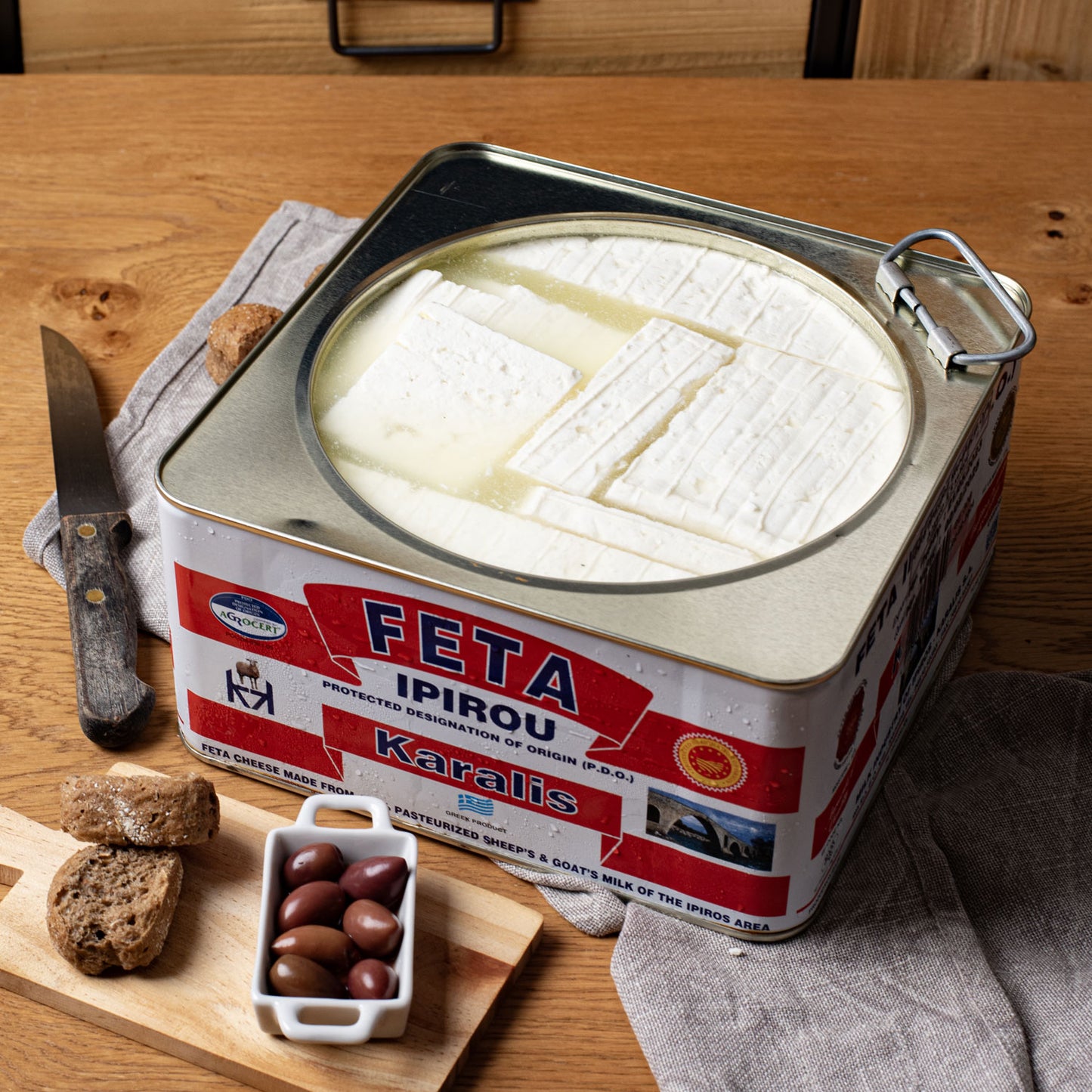Feta PDO cheese in tin - 3.5kg
