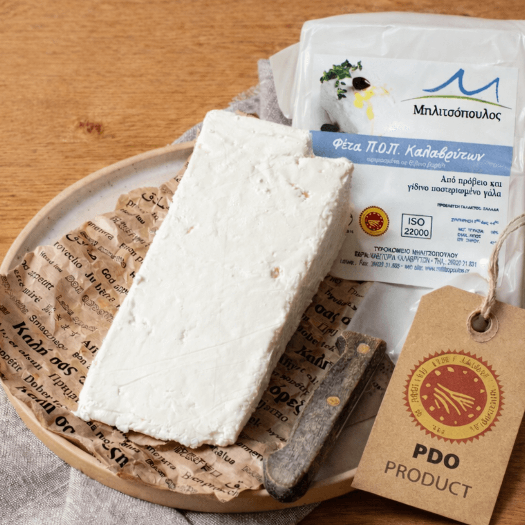 Feta PDO “Kalavryta Mountain Reserve” – Premium Oak Barrel - Aged Greek Cheese | Peloponnese (≈600g) - Greek Flavours