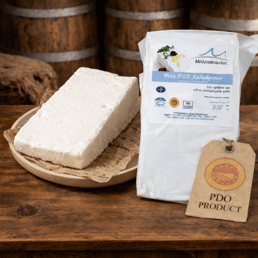 Feta PDO “Kalavryta Mountain Reserve” – Premium Oak Barrel - Aged Greek Cheese | Peloponnese (≈600g) - Greek Flavours