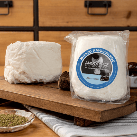 Fresh Cretan Anthotyro – Traditional Greek Goat & Sheep Cheese (400–500g) - Greek Flavours