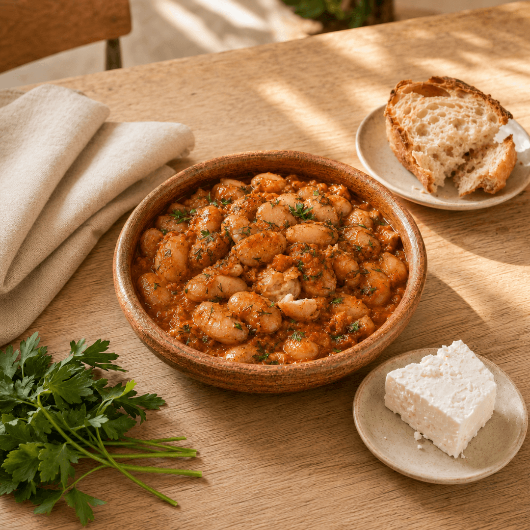 Gigantes Yahni — Greek Giant Beans in Tomato, Ready in 2 Minutes (300g) - Greek Flavours