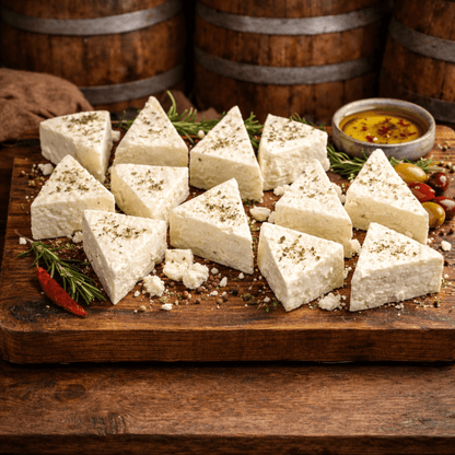 Grand Tour of PDO Feta: Signature Selection of 5 Barrel - Aged Greek Fetas (2.4kg Tasting Bundle) - Greek Flavours