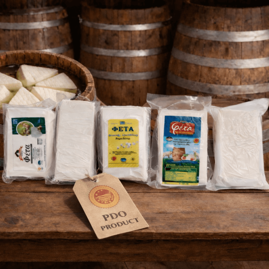 Grand Tour of PDO Feta: Signature Selection of 5 Barrel - Aged Greek Fetas (2.4kg Tasting Bundle) - Greek Flavours