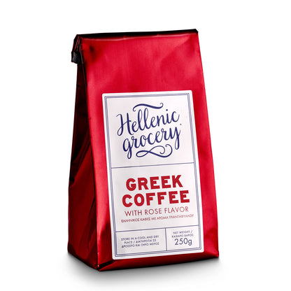 Ελληνικός Καφές με Άρομα Τριαντάφυλλου - 250 γρ - Hellenic Grocery