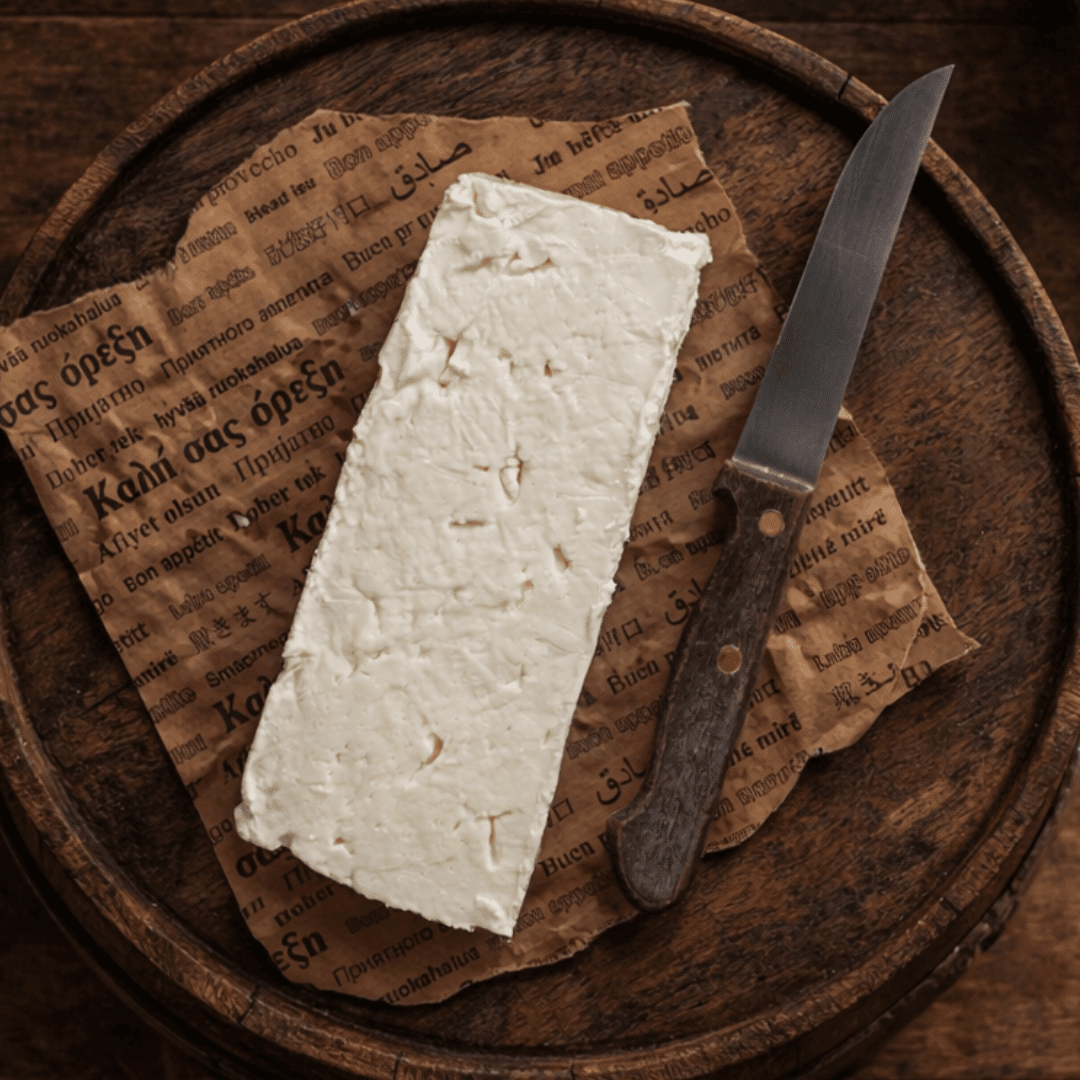 Greek Feta PDO “Pyrgos Reserve” Barrel - Aged in Wooden Barrels – Rich & Tangy | Peloponnese (≈500g) - Greek Flavours