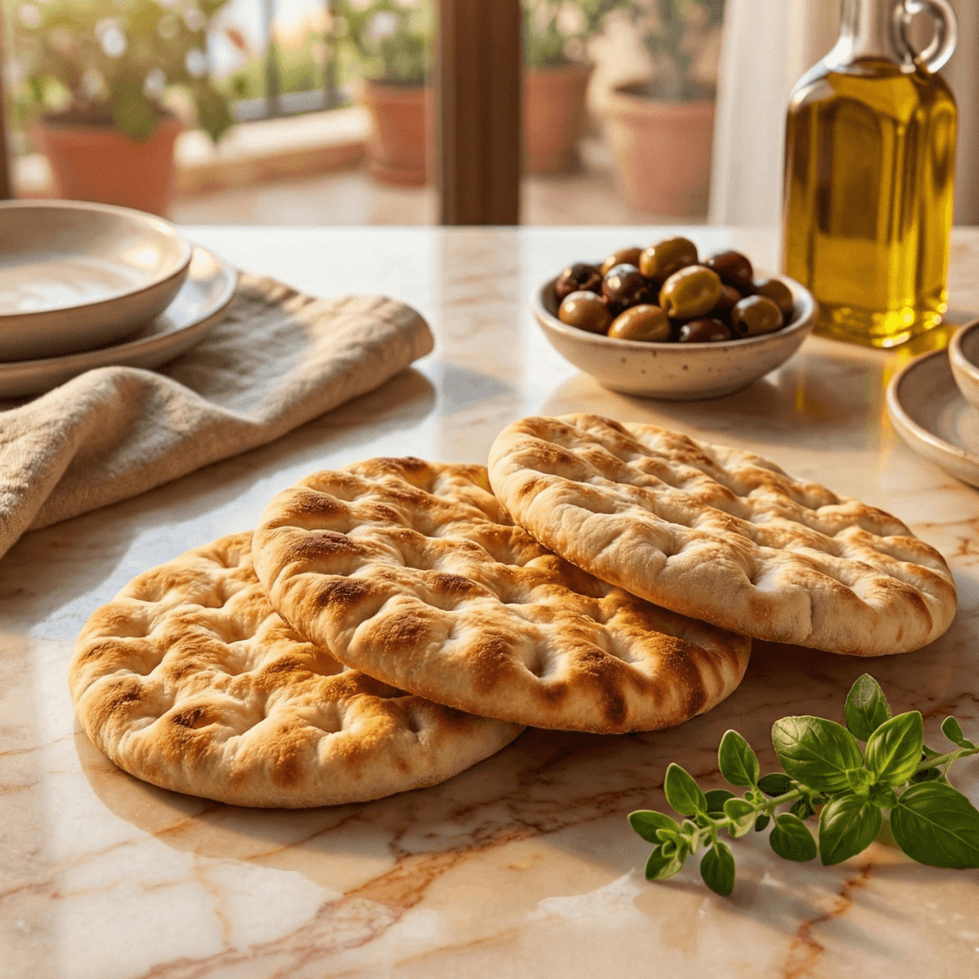 Greek Mini Pita Bread – Fresh 11cm Rounds (10pcs | Vegetarian - Friendly) - Greek Flavours