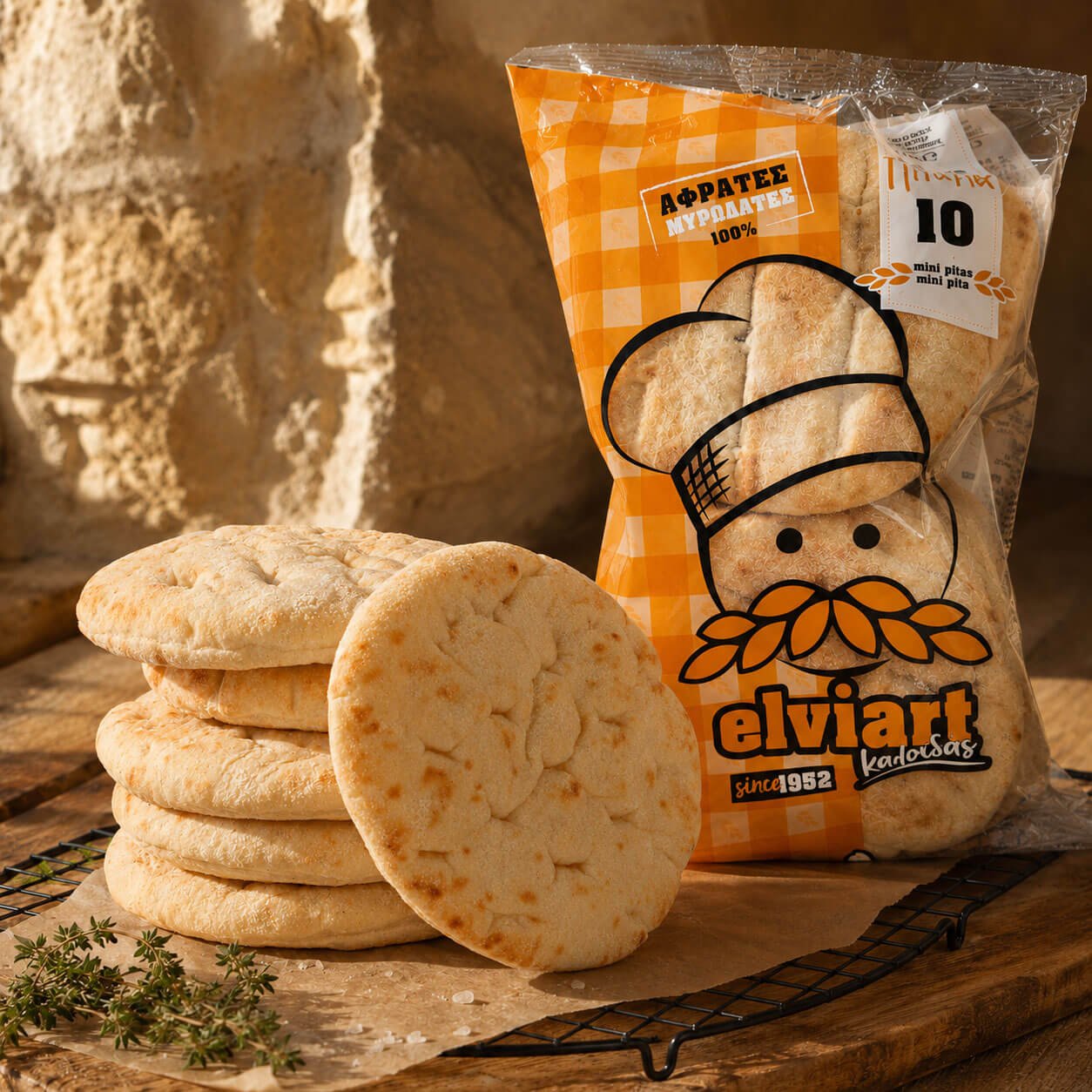 Greek Mini Pita Bread – Soft, Fresh, Never Frozen (10 × 11cm | Elviart) - Greek Flavours