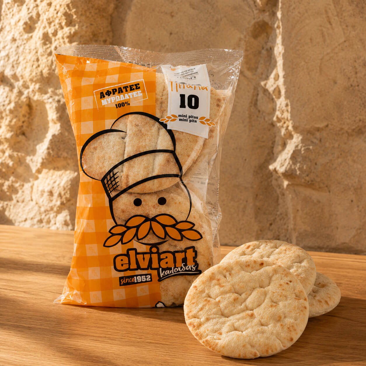 Greek Mini Pita Bread – Soft, Fresh, Never Frozen (10 × 11cm | Elviart) - Greek Flavours