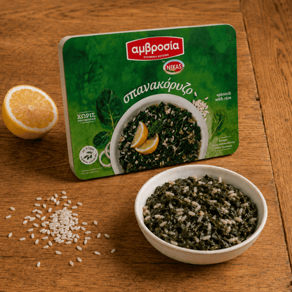 Greek Spanakorizo Spinach Rice - Fresh, Never Frozen (350g) - Greek Flavours