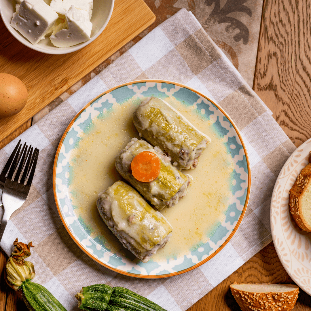 Greek Stuffed Zucchini in Avgolemono - Fresh, Never Frozen (400g) - Greek Flavours