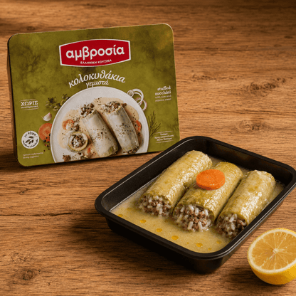 Greek Stuffed Zucchini in Avgolemono - Fresh, Never Frozen (400g) - Greek Flavours