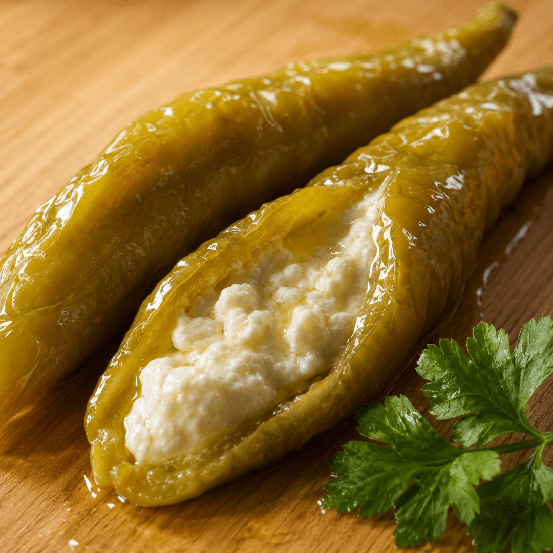 Green Peppers with Cheese by Paltsidis — The Sharper Side of the Meze Board (200g) - Greek Flavours