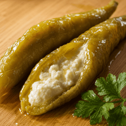 Green Peppers with Cheese by Paltsidis — The Sharper Side of the Meze Board (200g) - Greek Flavours