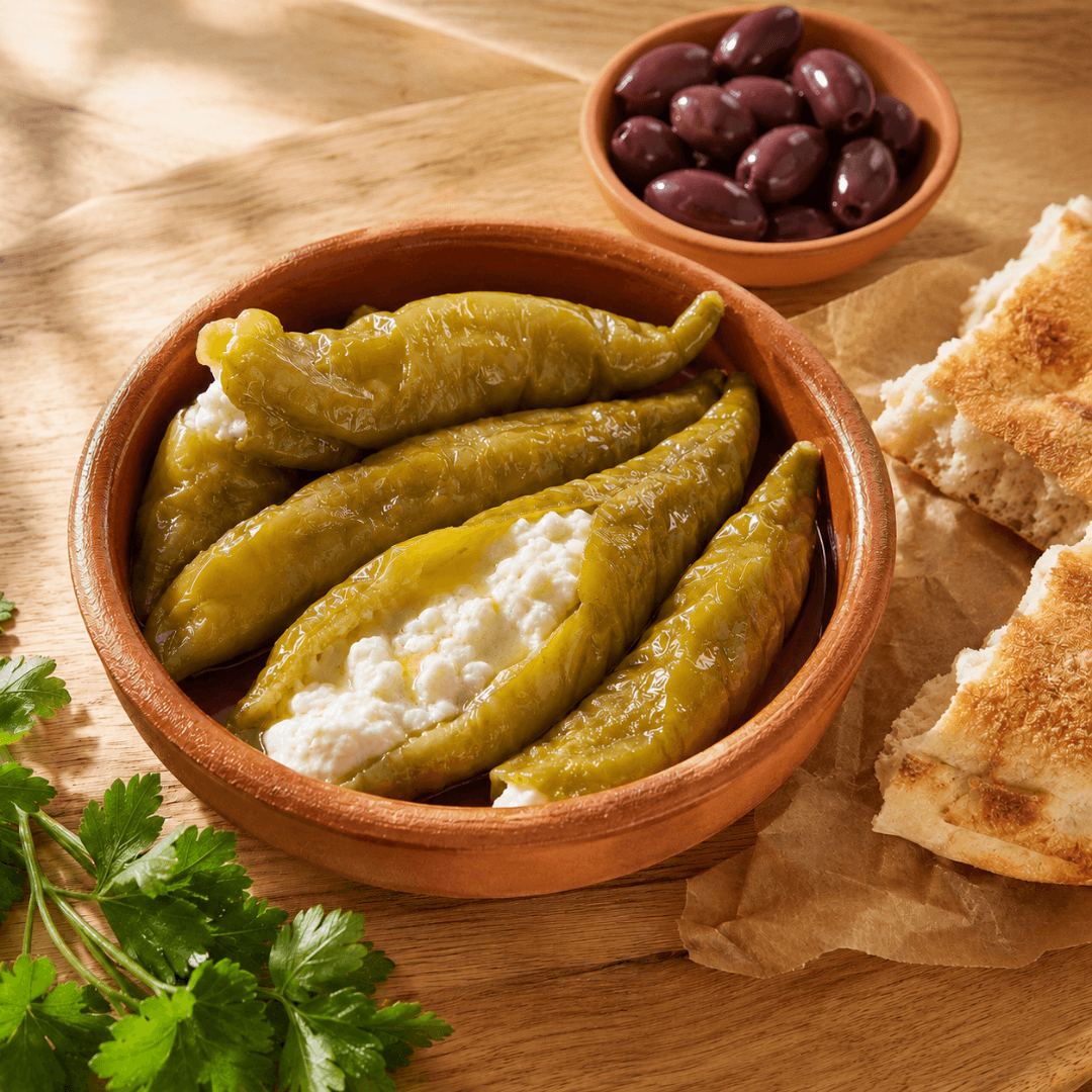 Green Peppers with Cheese by Paltsidis — The Sharper Side of the Meze Board (200g) - Greek Flavours
