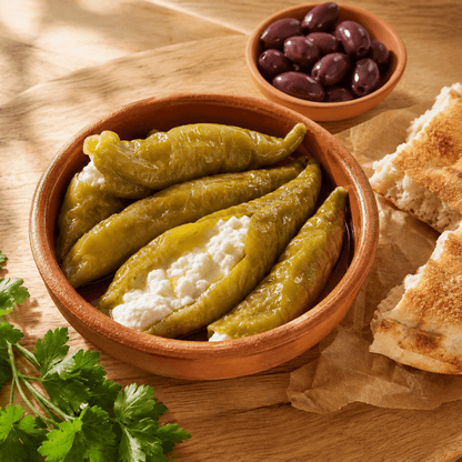 Green Peppers with Cheese by Paltsidis — The Sharper Side of the Meze Board (200g) - Greek Flavours