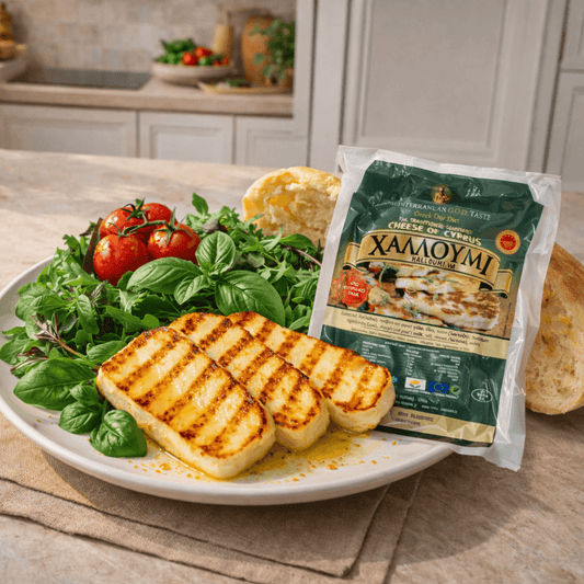 Halloumi PDO from Cyprus with Mint – 200g (Grill - Ready) - Greek Flavours