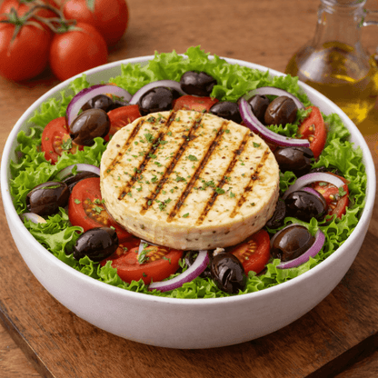 Handmade Greek Talagani Grilling Cheese: 2 Authentic Mint - Infused Slices (2x90g) - Greek Flavours